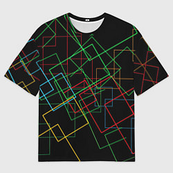 Футболка оверсайз мужская Ночной неон, цвет: 3D-принт