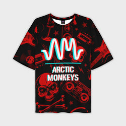 Футболка оверсайз мужская Arctic Monkeys Rock Glitch, цвет: 3D-принт