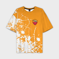 Мужская футболка оверсайз Roma маленькое лого краска
