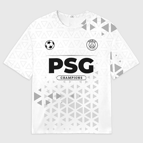 Мужская футболка оверсайз PSG Champions Униформа / 3D-принт – фото 1