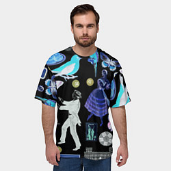 Футболка оверсайз мужская Underground pattern Fashion 2077, цвет: 3D-принт — фото 2