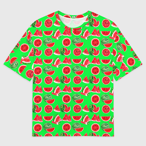 Мужская футболка оверсайз DELICIOUS WATERMELON / 3D-принт – фото 1