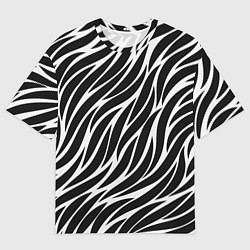 Мужская футболка оверсайз Волнистые Листы