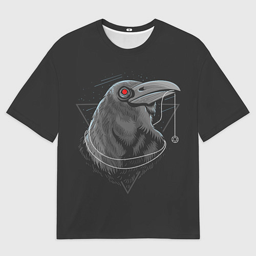 Мужская футболка оверсайз Black Raven Star of David / 3D-принт – фото 1