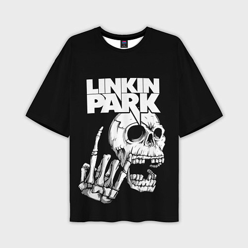 Мужская футболка оверсайз Linkin Park Череп / 3D-принт – фото 1