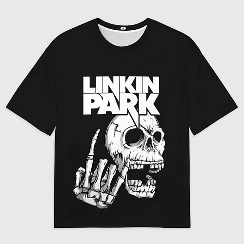 Мужская футболка оверсайз Linkin Park Череп / 3D-принт – фото 1