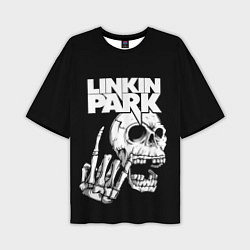 Мужская футболка оверсайз Linkin Park Череп