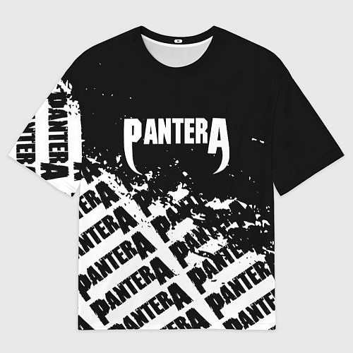 Мужская футболка оверсайз Пантера pantera паттерн / 3D-принт – фото 1