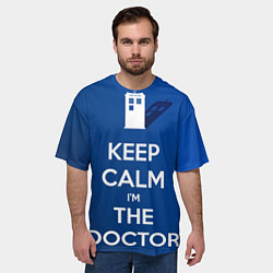 Футболка оверсайз мужская Keep calm Im the Doctor, цвет: 3D-принт — фото 2