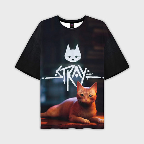 Мужская футболка оверсайз Stray бродячий кот / 3D-принт – фото 1