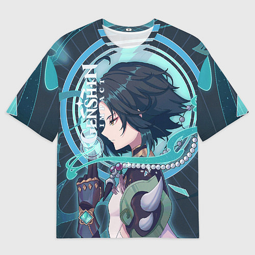 Мужская футболка оверсайз Xiao - Сяо / 3D-принт – фото 1