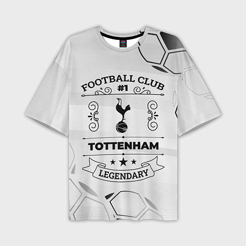 Мужская футболка оверсайз Tottenham Football Club Number 1 Legendary / 3D-принт – фото 1