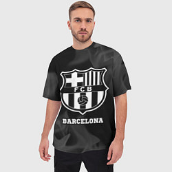 Футболка оверсайз мужская Barcelona Sport на темном фоне, цвет: 3D-принт — фото 2