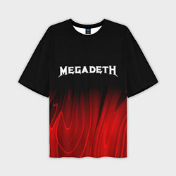 Мужская футболка оверсайз Megadeth Red Plasma
