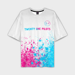 Мужская футболка оверсайз Twenty One Pilots Neon Gradient