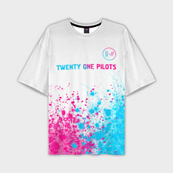 Футболка оверсайз мужская Twenty One Pilots Neon Gradient, цвет: 3D-принт