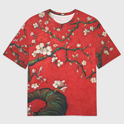 Мужская футболка оверсайз Цветущий миндаль