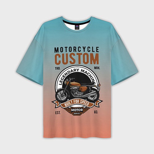 Мужская футболка оверсайз Кастомный мотоцикл / 3D-принт – фото 1
