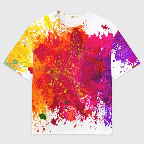 Мужская футболка оверсайз Красочный BOOM / 3D-принт – фото 1