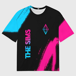 Футболка оверсайз мужская The Sims Neon Gradient, цвет: 3D-принт