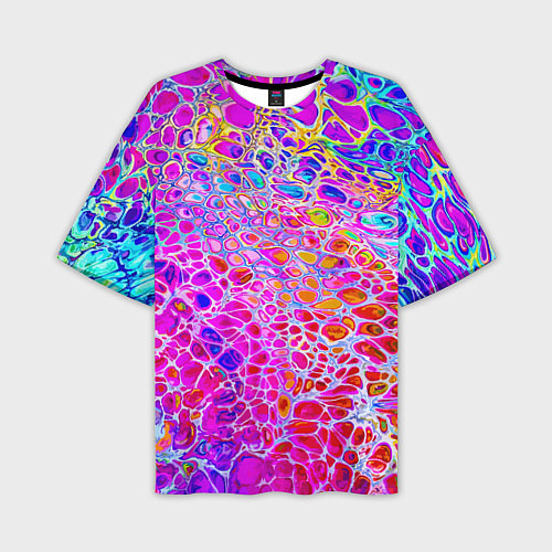 Мужская футболка оверсайз Красочные всплески красок Экспрессия / 3D-принт – фото 1