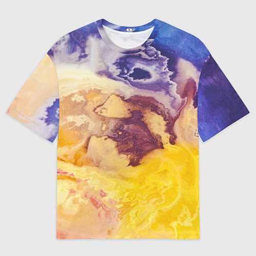 Мужская футболка оверсайз Тайфун Красок / 3D-принт – фото 1