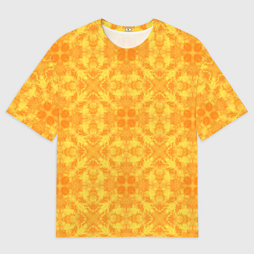 Мужская футболка оверсайз Желтый абстрактный летний орнамент / 3D-принт – фото 1