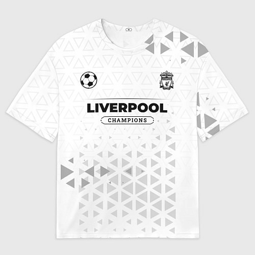 Мужская футболка оверсайз Liverpool Champions Униформа / 3D-принт – фото 1