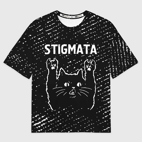 Мужская футболка оверсайз Группа Stigmata и Рок Кот / 3D-принт – фото 1