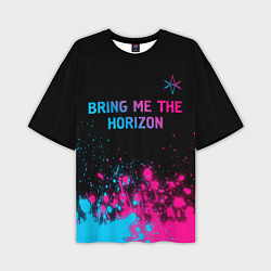 Мужская футболка оверсайз Bring Me the Horizon Neon Gradient