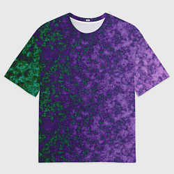 Мужская футболка оверсайз Marble texture purple green color