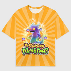 Футболка оверсайз мужская My Singing Monsters Вужас, цвет: 3D-принт