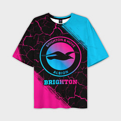 Мужская футболка оверсайз Brighton Neon Gradient