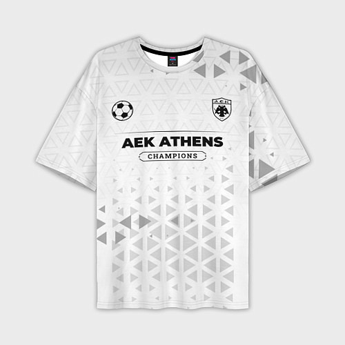 Мужская футболка оверсайз AEK Athens Champions Униформа / 3D-принт – фото 1