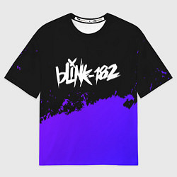 Футболка оверсайз мужская Blink 182 Purple Grunge, цвет: 3D-принт