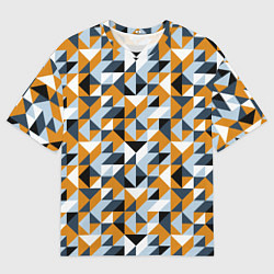 Мужская футболка оверсайз Полигональный геометрический узор