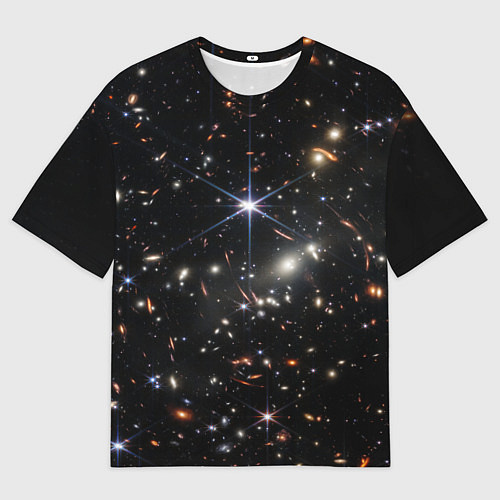 Мужская футболка оверсайз Новое изображение ранней вселенной от Джеймса Уэбб / 3D-принт – фото 1