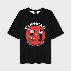 Мужская футболка оверсайз Cuphead & Bendy