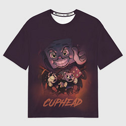 Футболка оверсайз мужская Cuphead - Король кости, цвет: 3D-принт