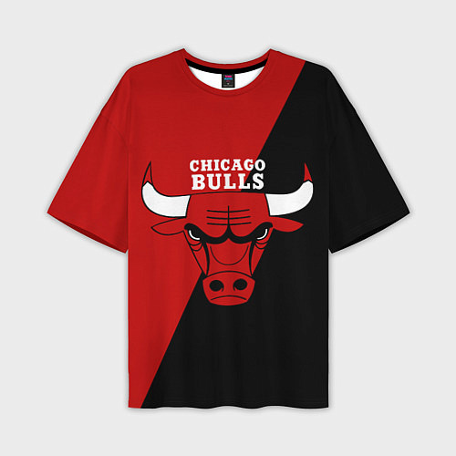 Мужская футболка оверсайз Chicago Bulls NBA / 3D-принт – фото 1