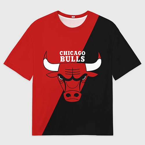 Мужская футболка оверсайз Chicago Bulls NBA / 3D-принт – фото 1