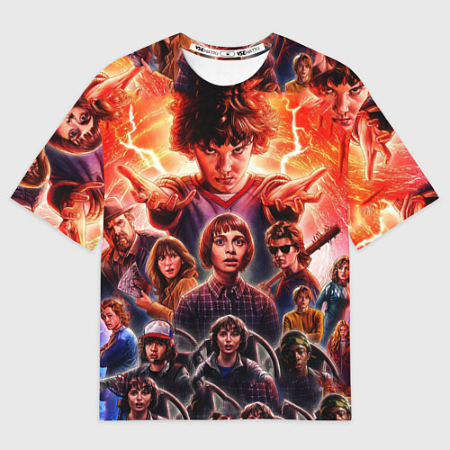 Мужская футболка оверсайз Stranger Things Арт / 3D-принт – фото 1