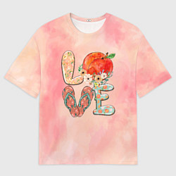 Мужская футболка оверсайз Love Summer Лето