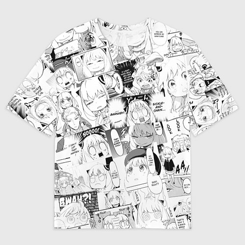 Мужская футболка оверсайз Spy Family Heh Семья Шпиона Анечка Фоджер / 3D-принт – фото 1