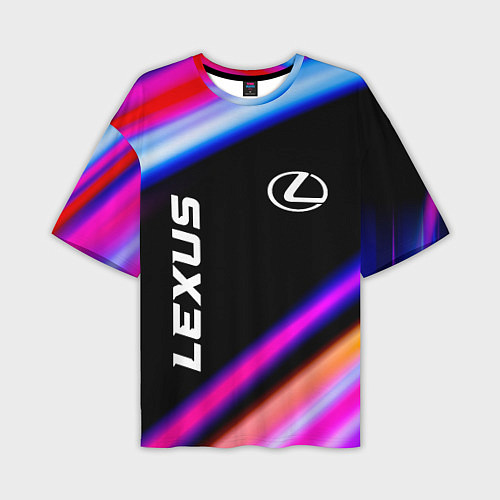 Мужская футболка оверсайз Lexus Speed Lights / 3D-принт – фото 1