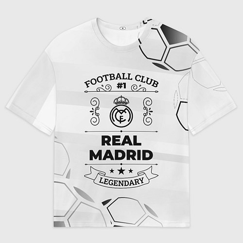 Мужская футболка оверсайз Real Madrid Football Club Number 1 Legendary / 3D-принт – фото 1