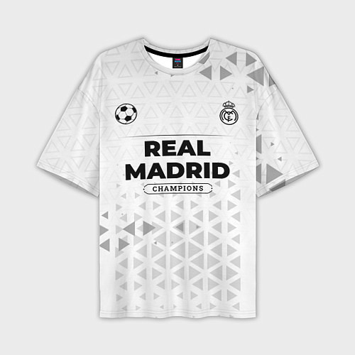 Мужская футболка оверсайз Real Madrid Champions Униформа / 3D-принт – фото 1