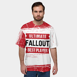 Футболка оверсайз мужская Fallout: красные таблички Best Player и Ultimate, цвет: 3D-принт — фото 2