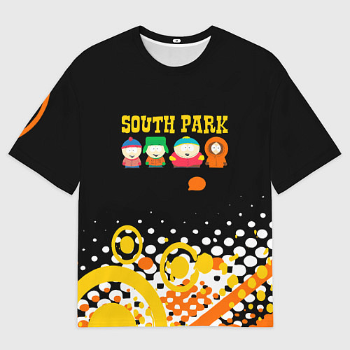 Мужская футболка оверсайз Южный Парк - абстракция / 3D-принт – фото 1