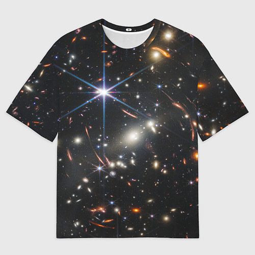 Мужская футболка оверсайз NASA: Скопление Галактик / 3D-принт – фото 1